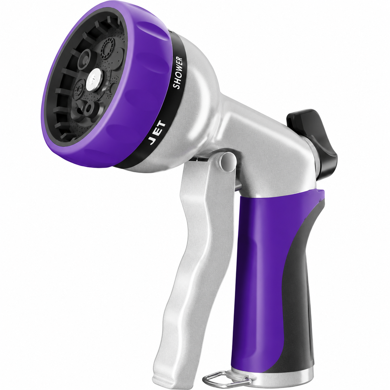 Greenhaus Gardening Heavy-Duty Metal Garden Hose Nozzle with 7 Spray Patterns