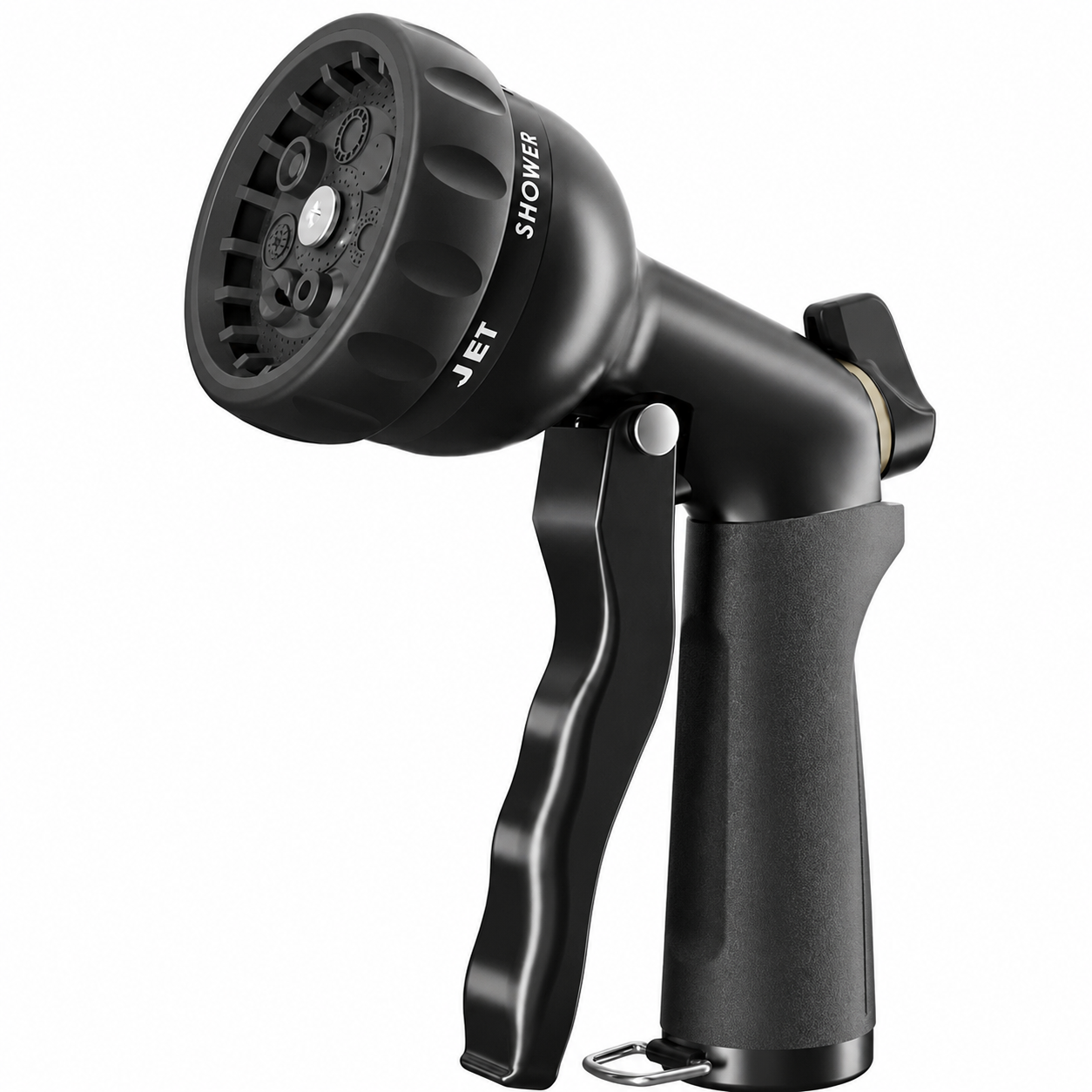 Greenhaus Gardening Heavy-Duty Metal Garden Hose Nozzle with 7 Spray Patterns