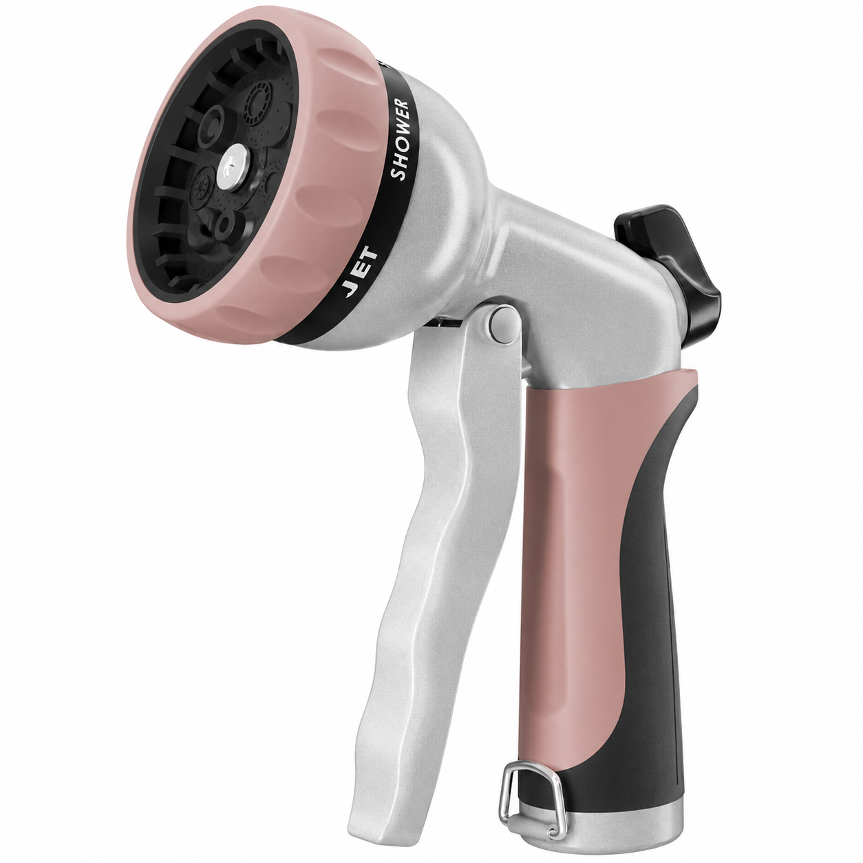 Greenhaus Gardening Heavy-Duty Metal Garden Hose Nozzle with 7 Spray Patterns