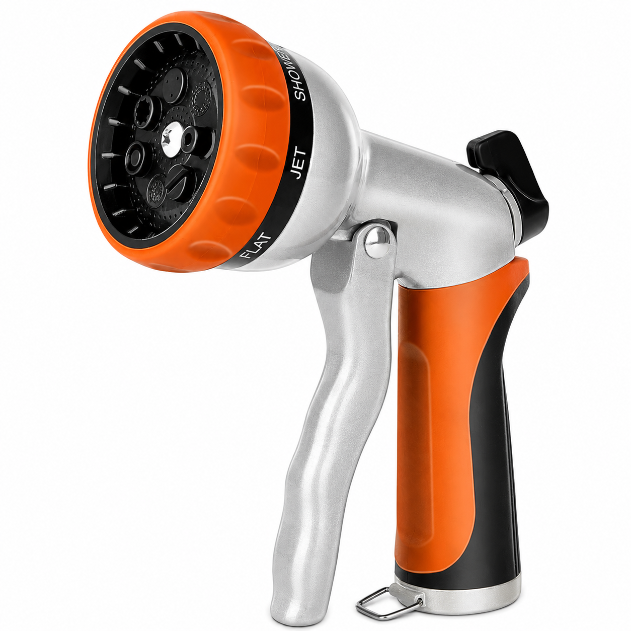 Greenhaus Gardening Heavy-Duty Metal Garden Hose Nozzle with 7 Spray Patterns