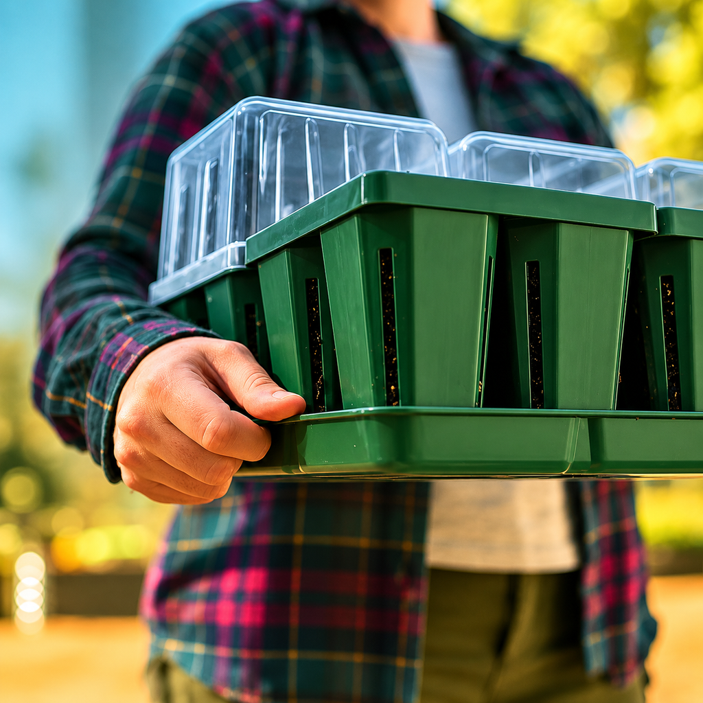 Greenhaus Gardening Reusable Seedling Starter Trays - Plant Starter Tray Kit