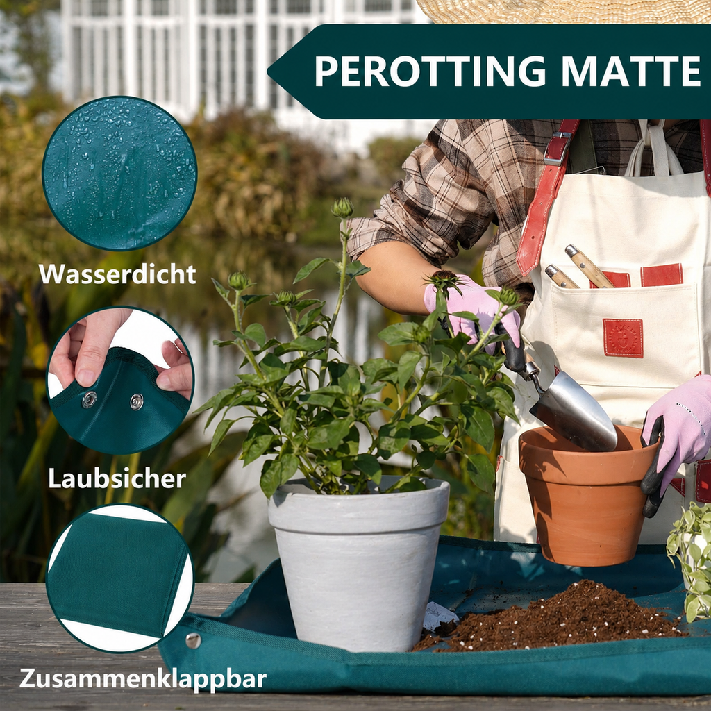 Greenhaus Gardening Foldable Potting Mat with Snap Corners