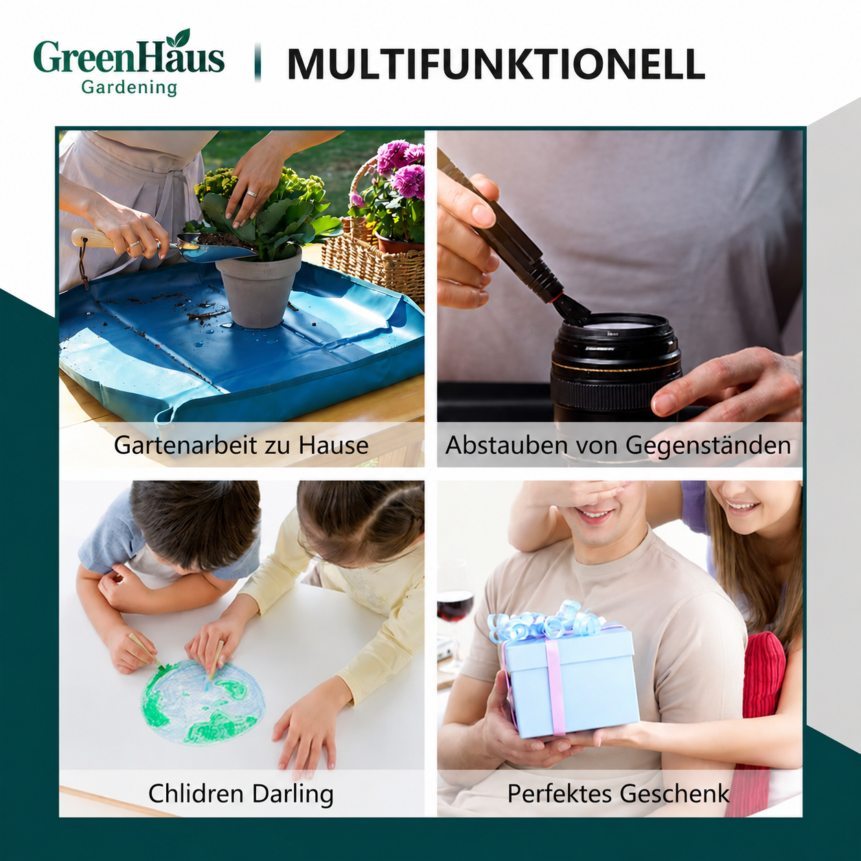 Greenhaus Gardening Foldable Potting Mat with Snap Corners