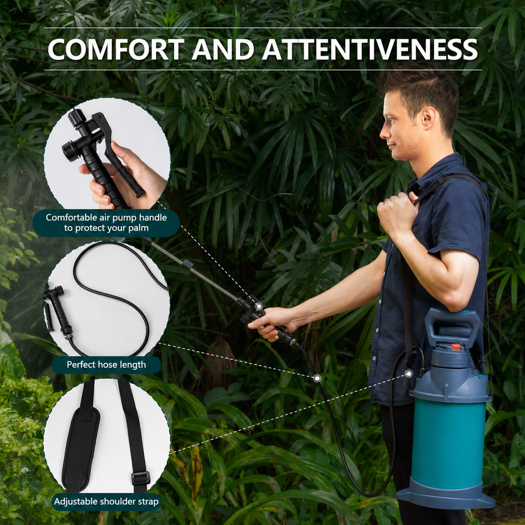 Greenhaus Gardening Pressure Garden Sprayer 1.5 Gallon for Plants, Lawn & Pest Control