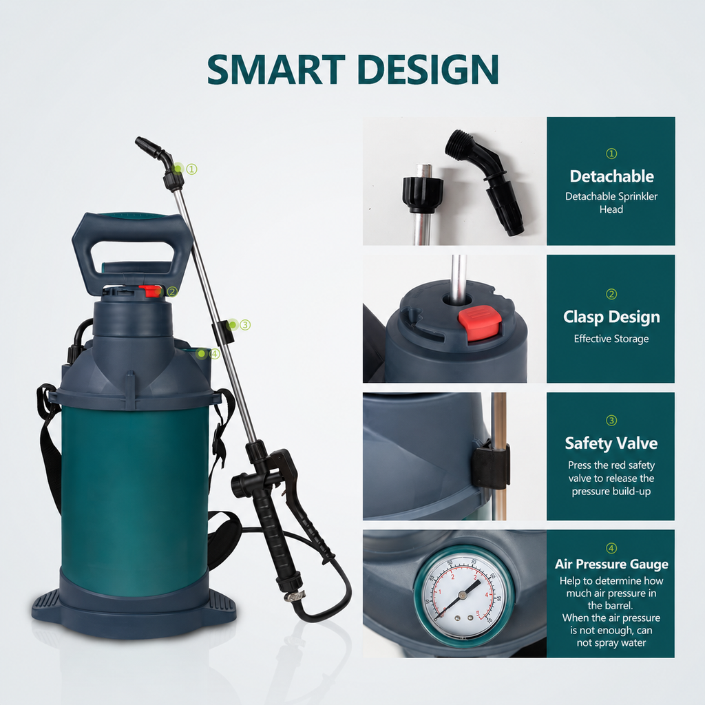 Greenhaus Gardening Pressure Garden Sprayer 1.5 Gallon for Plants, Lawn & Pest Control