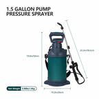 Greenhaus Gardening Pressure Garden Sprayer 1.5 Gallon for Plants, Lawn & Pest Control