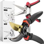 GreenHaus Gardening Titanium Garden Pruners with Comfort Rotating Handle