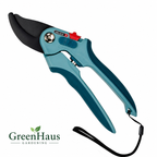 Greenhaus Gardening Stainless Steel Bypass Pruners with Spring Loaded Action
