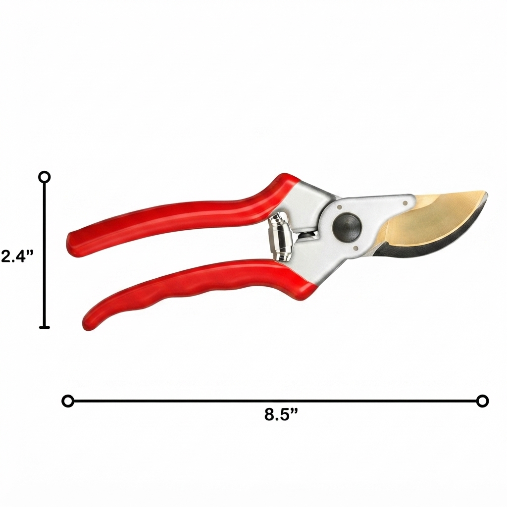 Greenhaus Gardening Titanium Bypass Pruning Shears with High Carbon Steel Blade