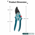 Greenhaus Gardening Stainless Steel Bypass Pruners with Spring Loaded Action