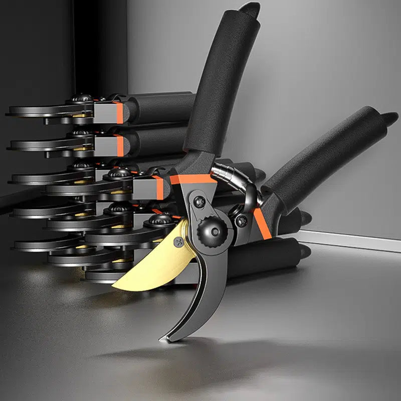GreenHaus Gardening Titanium Garden Pruners with Comfort Rotating Handle