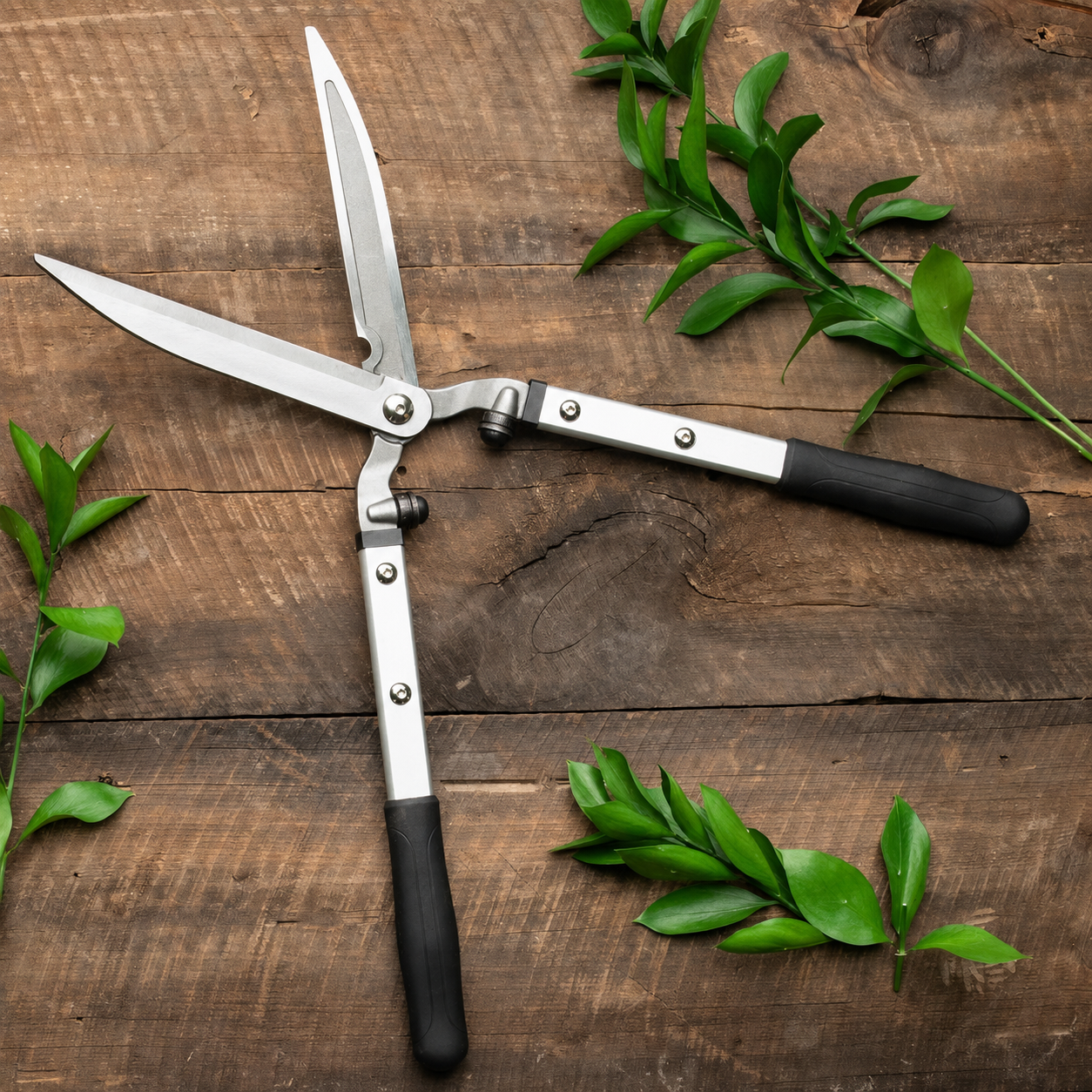 Greenhaus Gardening Hedge Shears with Drop-Forged Cutting Blades