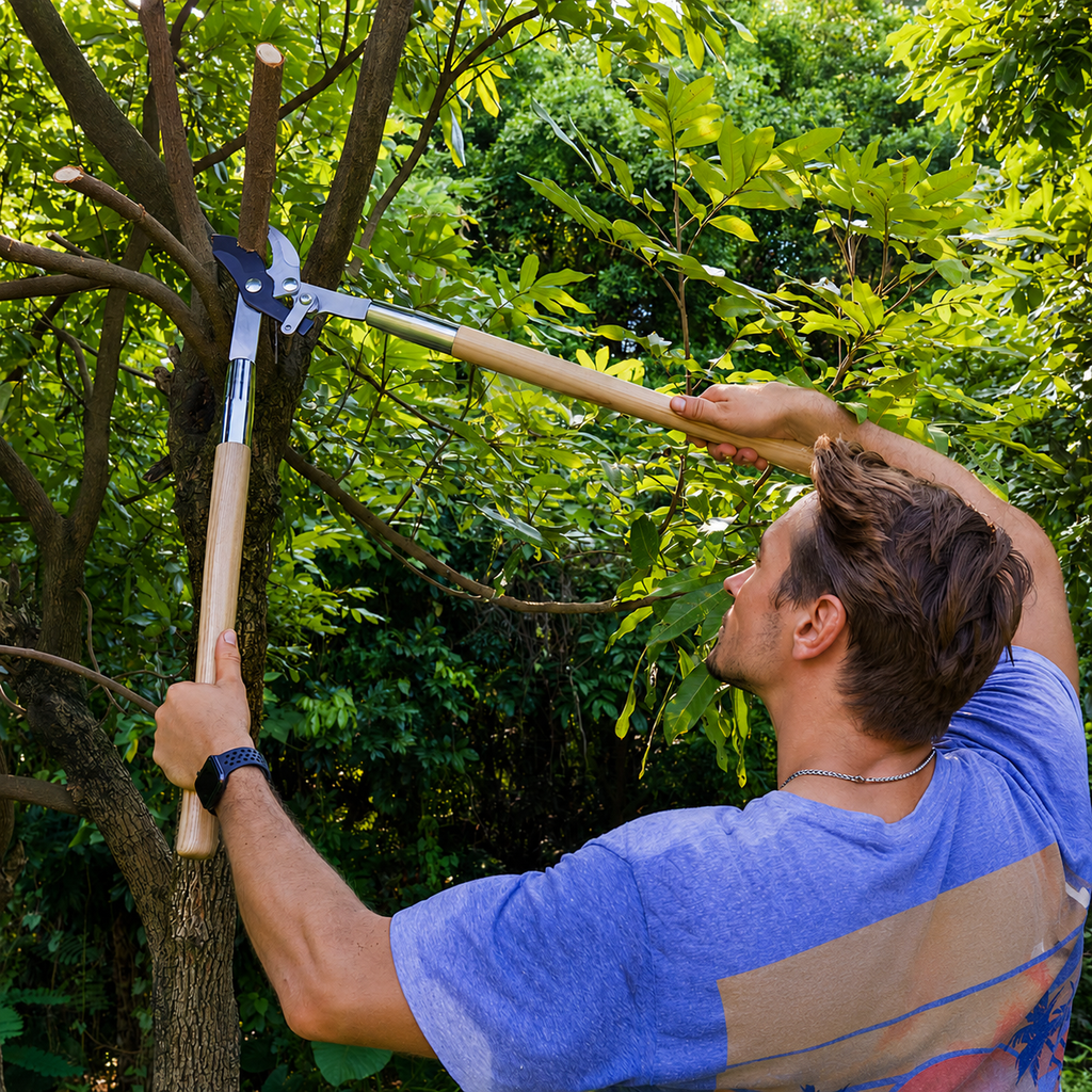 Greenhaus Gardening Bypass Loppers 30-Inch Heavy Duty Tree Branch Pruning Shears