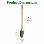 Greenhaus Gardening Raised Bed Trowel, Heavy Duty Digging Tool