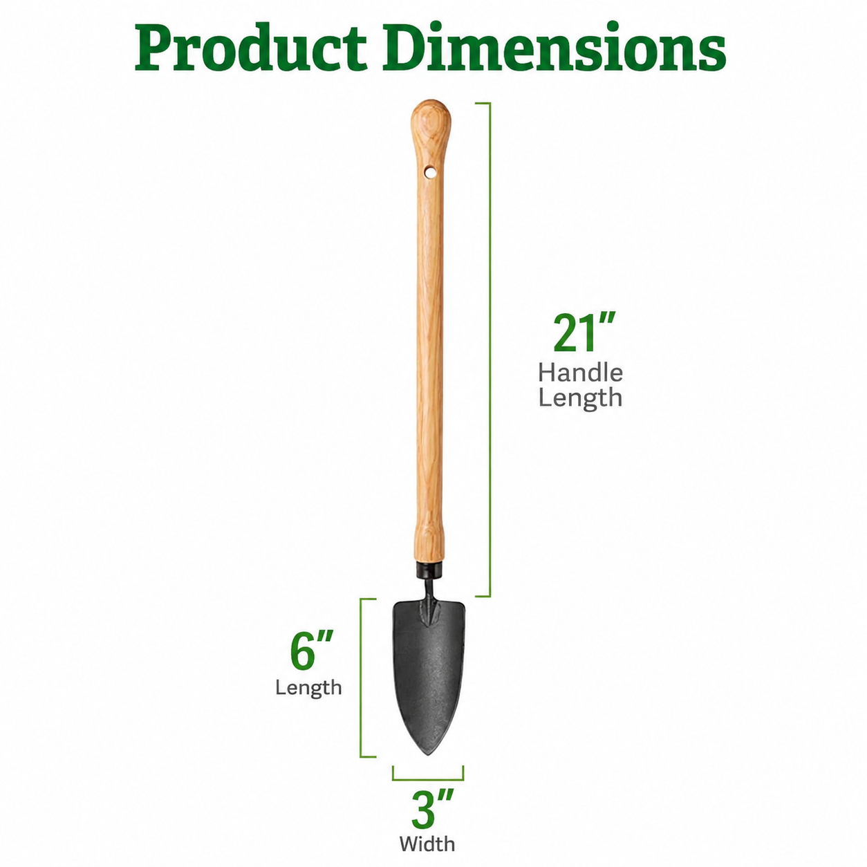 Greenhaus Gardening Raised Bed Trowel, Heavy Duty Digging Tool
