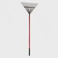 Greenhaus Gardening 24-Tine Steel Spring Back Rake for Lawn Cleanup
