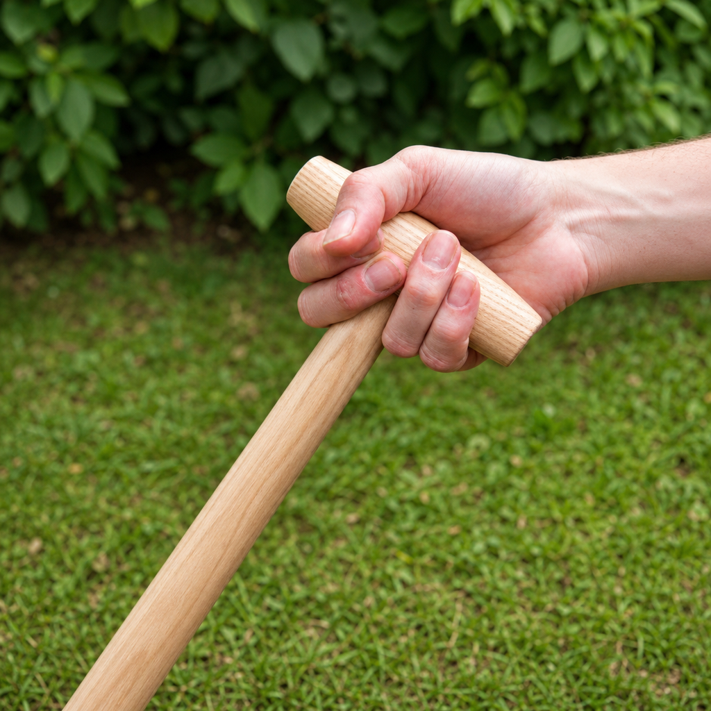 Greenhaus Gardening Short Handle Spade, Precision Planting & Transplanting Tool