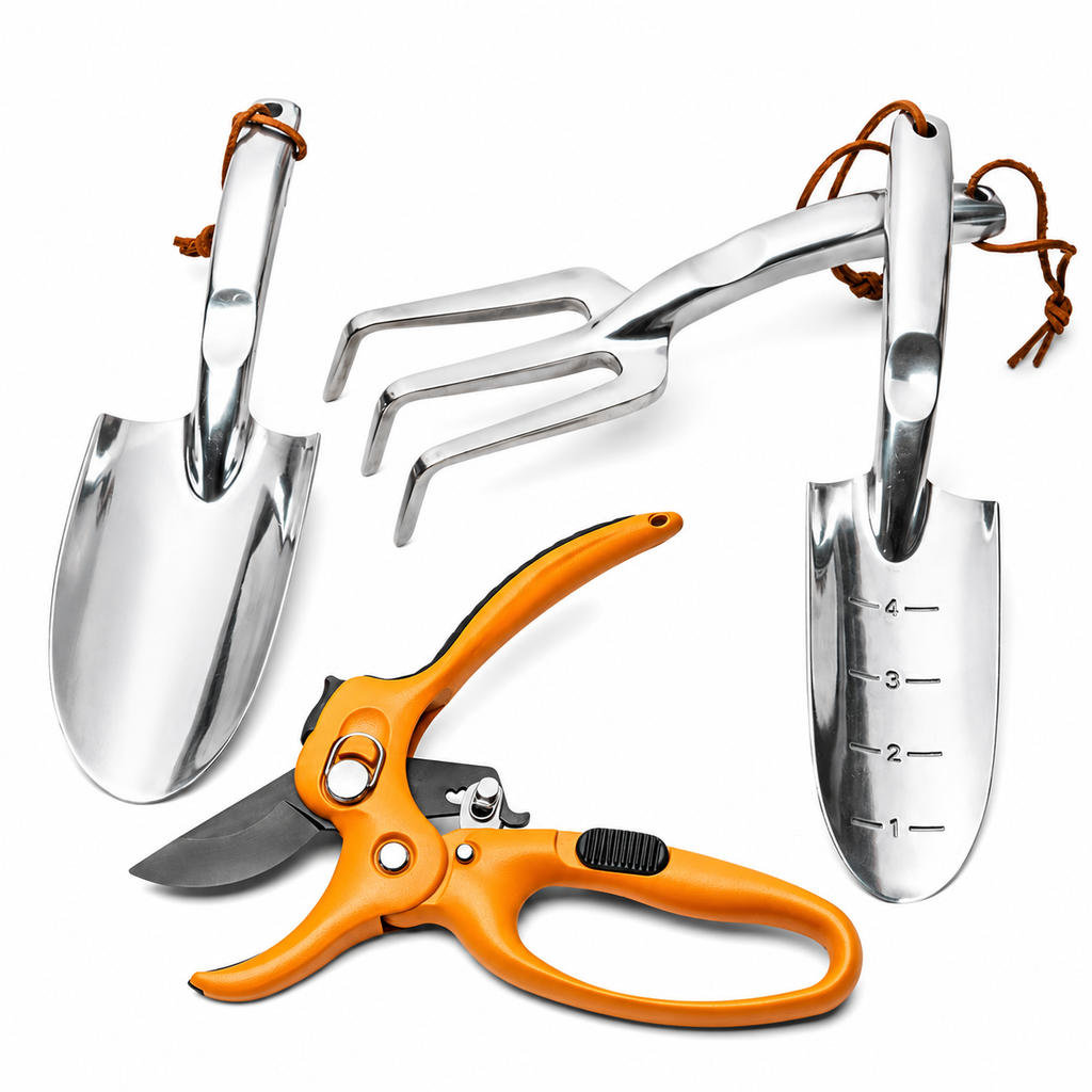 Greenhaus Gardening Digging and Pruning Tool Set for Garden Chores