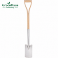 Greenhaus Gardening Long Handle Garden Spade, Heavy Duty Soil Digging Tool