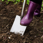 Greenhaus Gardening Long Handle Garden Spade, Heavy Duty Soil Digging Tool