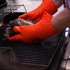 Greenhaus Gardening Heat Resistant Silicone Gloves for Grilling and Cooking