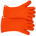 Greenhaus Gardening Heat Resistant Silicone Gloves for Grilling and Cooking