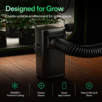 Greenhaus Gardening Smart Portable Air Conditioner with Wheels & Handles