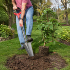 Greenhaus Gardening Root Cutting Drain Spade, Heavy Duty Landscaping Digging Tool