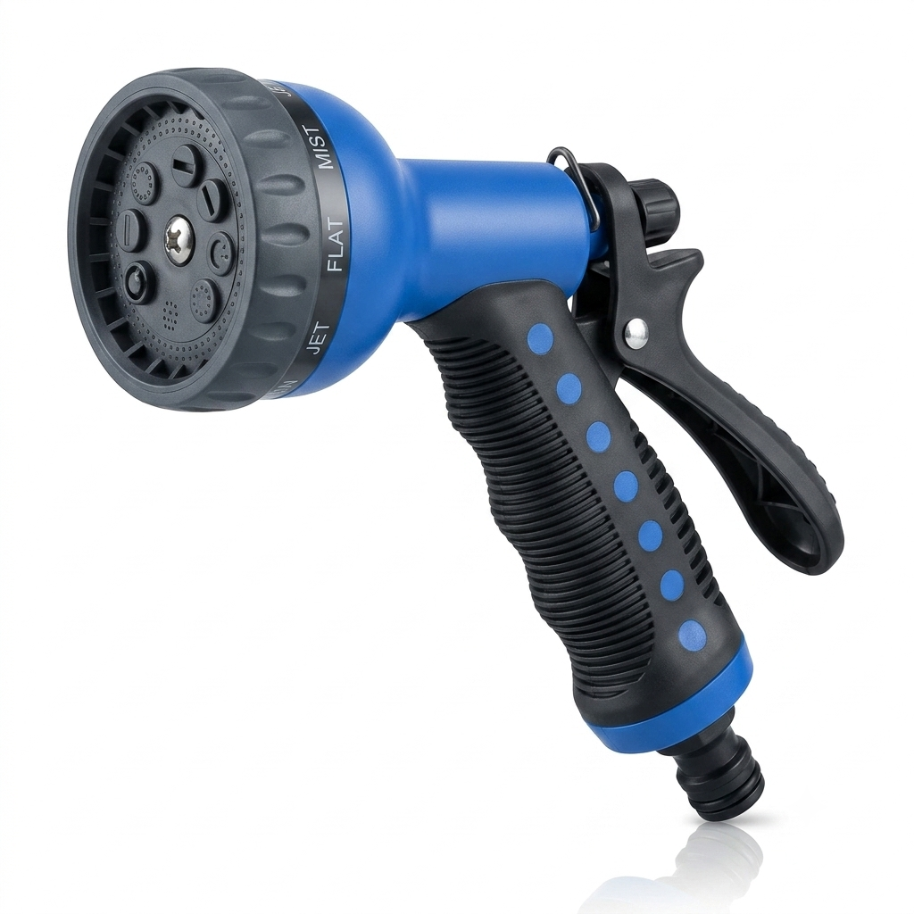 Greenhaus Gardening 7-Pattern Garden Hose Nozzle with Comfort Grip