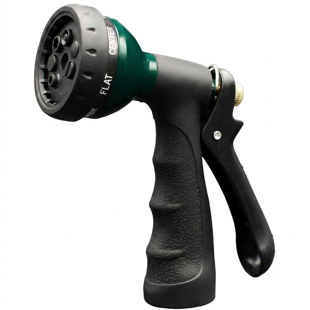 Greenhaus Gardening 7-Pattern Garden Hose Nozzle with Comfort Grip