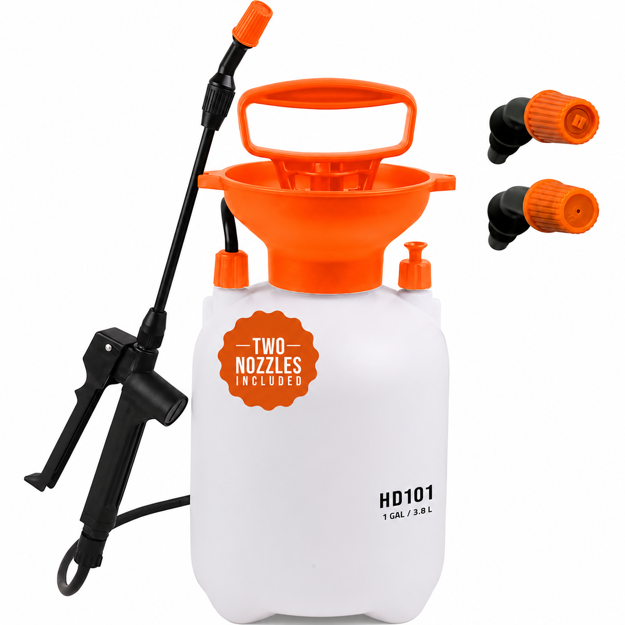 Greenhaus Gardening 1 Gallon Pump Garden Sprayer with Adjustable & Fan Spray Nozzles