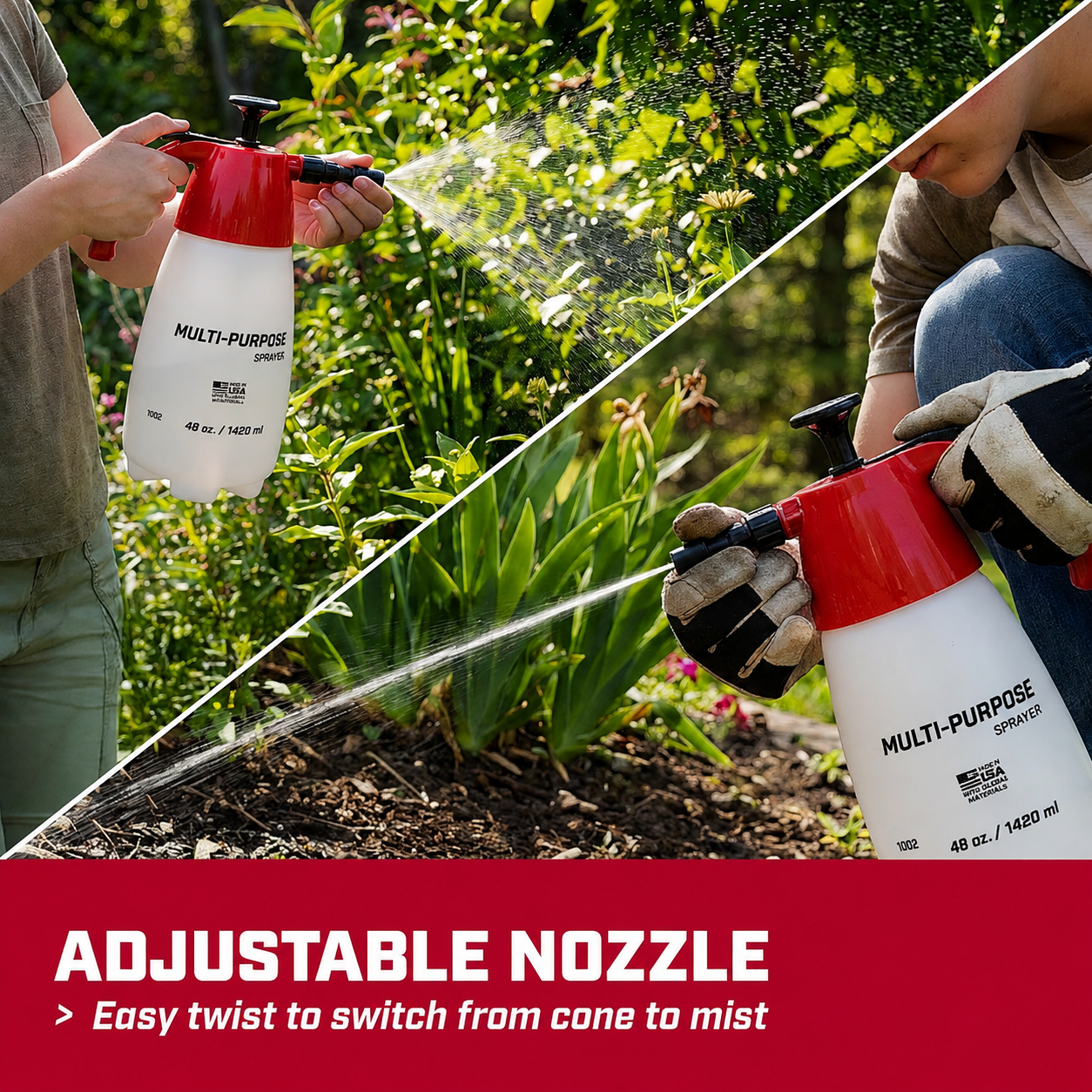 Greenhaus Gardening 48 OZ Hand Sprayer for Plants, Weeds & Garden Maintenance