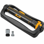 Greenhaus Gardening Turbo Oscillating Sprinkler with 20 Precision Nozzles for Up to 4,500 Sq. Ft.