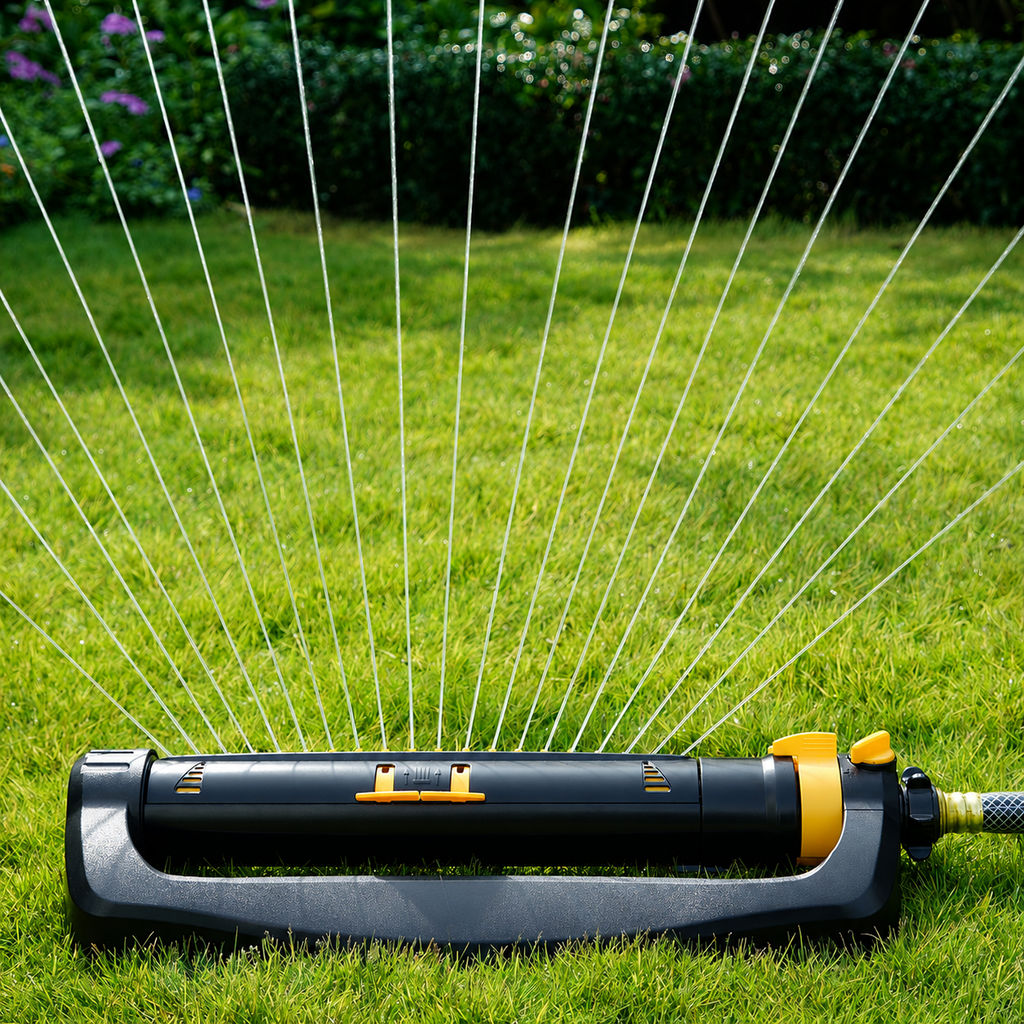 Greenhaus Gardening Turbo Oscillating Sprinkler with 20 Precision Nozzles for Up to 4,500 Sq. Ft.