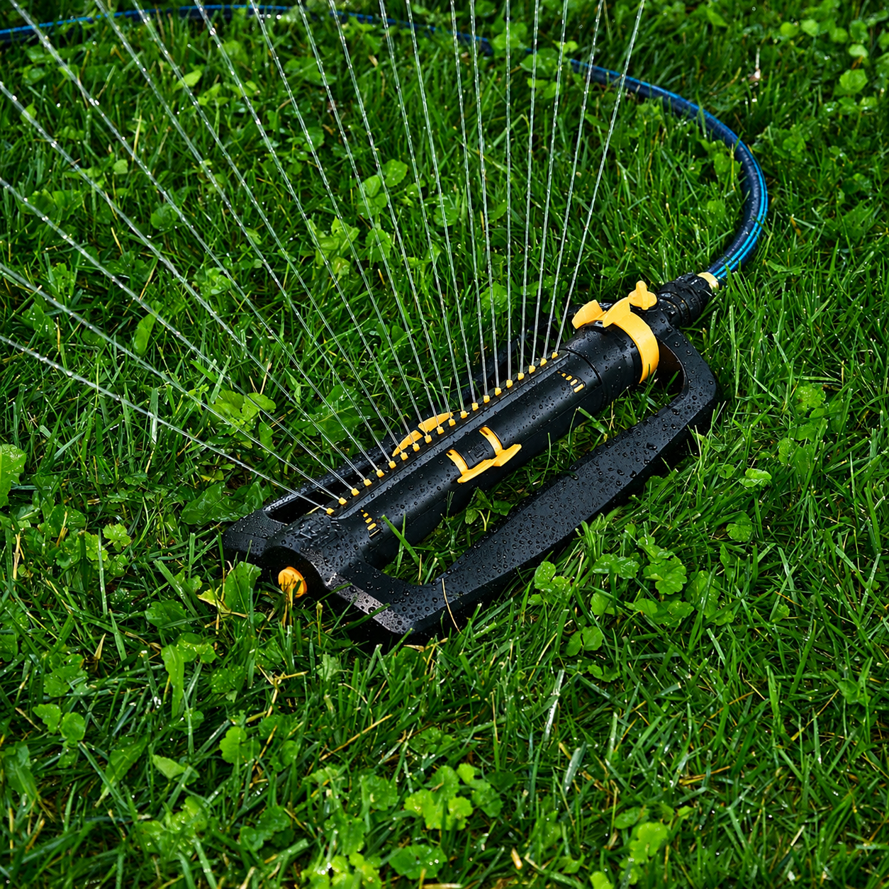 Greenhaus Gardening Turbo Oscillating Sprinkler with 20 Precision Nozzles for Up to 4,500 Sq. Ft.
