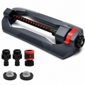 Greenhaus Gardening Oscillating Sprinkler with 16 Precision Nozzles and Quick Connect Set