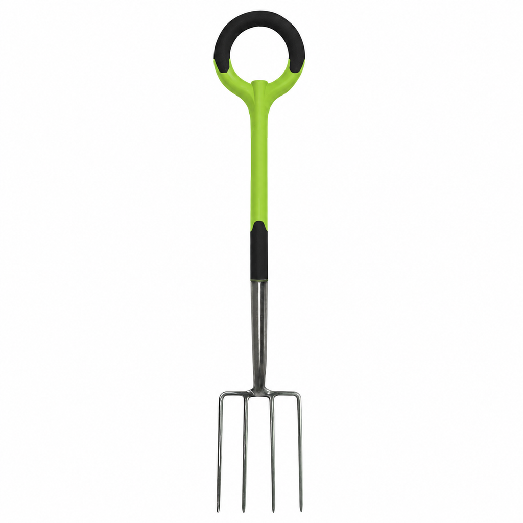 Greenhaus Gardening Stainless Steel Garden Fork for Bed Preparation