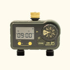 Greenhaus Gardening 2 Zone Waterproof Water Timer for Garden Irrigation Systems