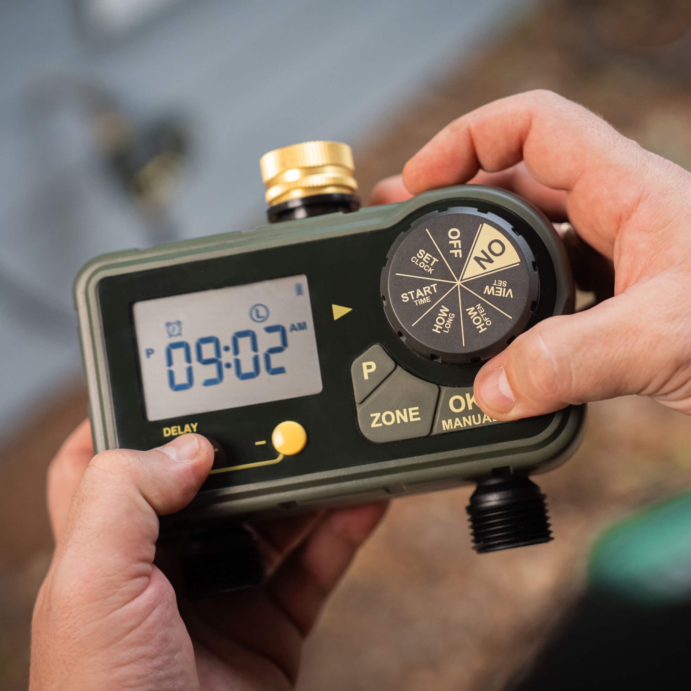 Greenhaus Gardening 2 Zone Waterproof Water Timer for Garden Irrigation Systems