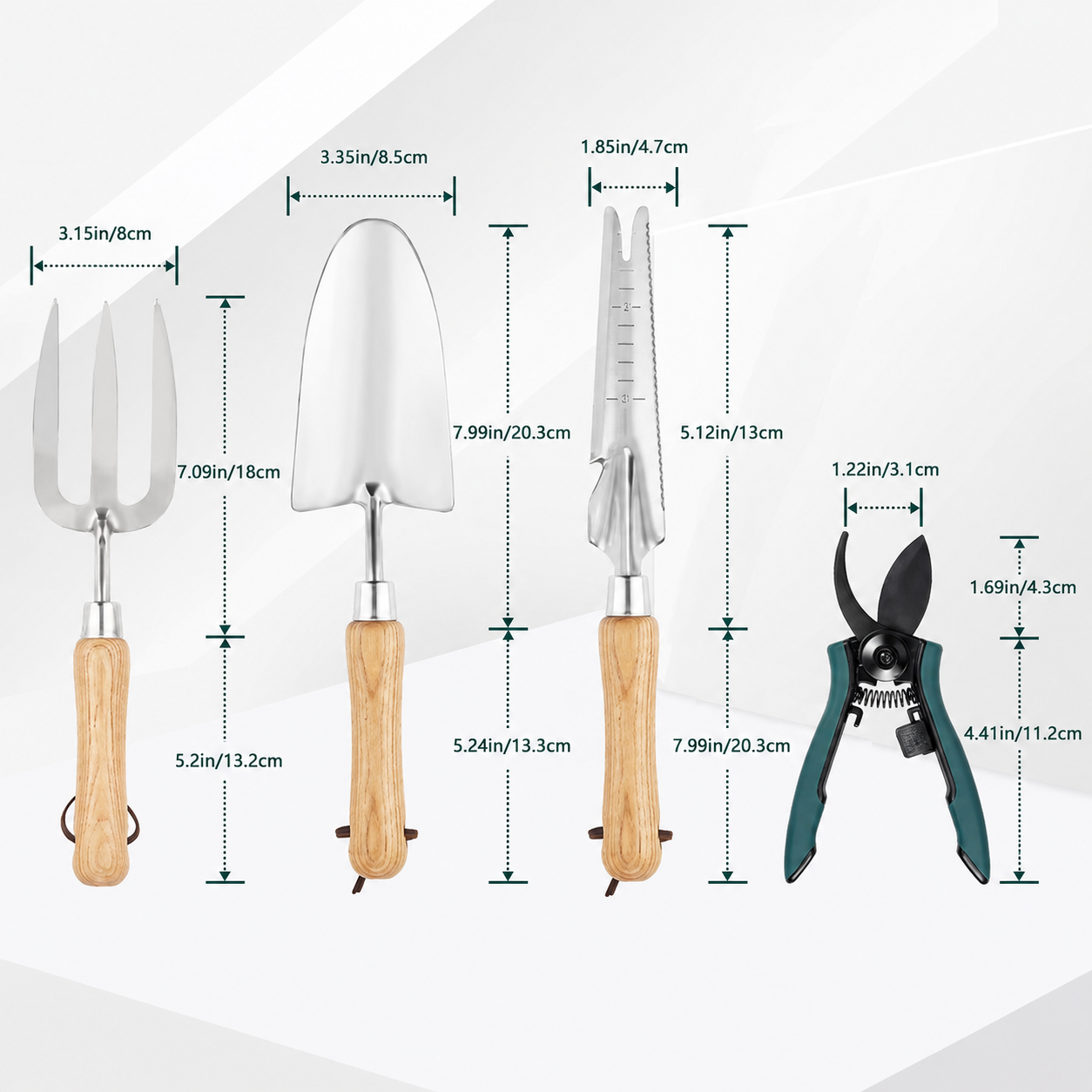 Greenhaus Gardening Garden Tool Kit, Stainless Steel Hand Tools Set