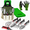 GreenHaus Gardening Complete Garden Tool Set with Carry Bag & Knee Pad