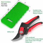 GreenHaus Gardening Complete Garden Tool Set with Carry Bag & Knee Pad