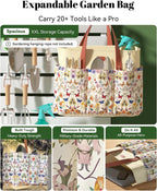 GreenHaus Gardening Complete Gardening Tool Set with Durable Garden Bag