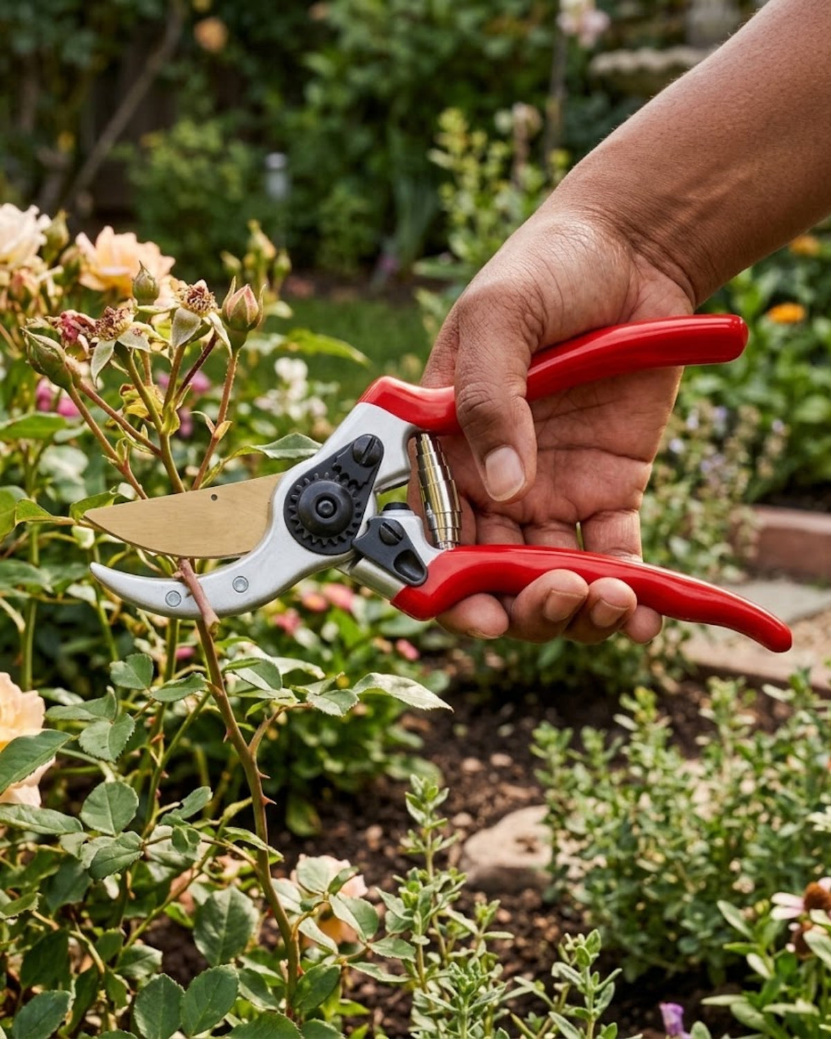 Greenhaus Gardening Titanium Bypass Pruning Shears with High Carbon Steel Blade