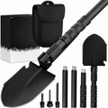 Greenhaus Gardening Heavy-Duty Survival Shovel with Carbon Steel Blade & Multi-Tool Design