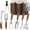 Greenhaus Gardening Complete Garden Tool Kit with Aluminum Hand Tools & Storage Tote
