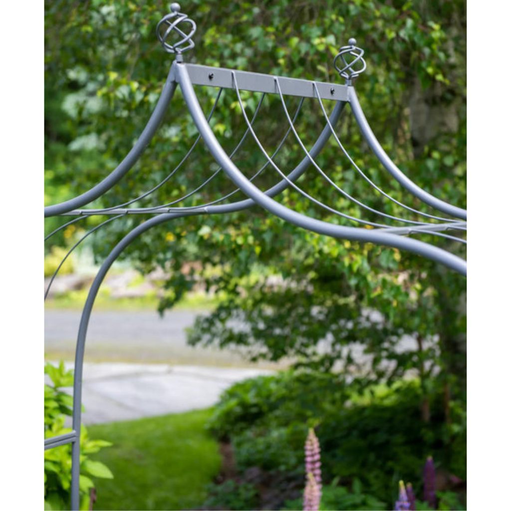 Greenhaus Gardening Metal Garden Arbor, Weather-Resistant Arch