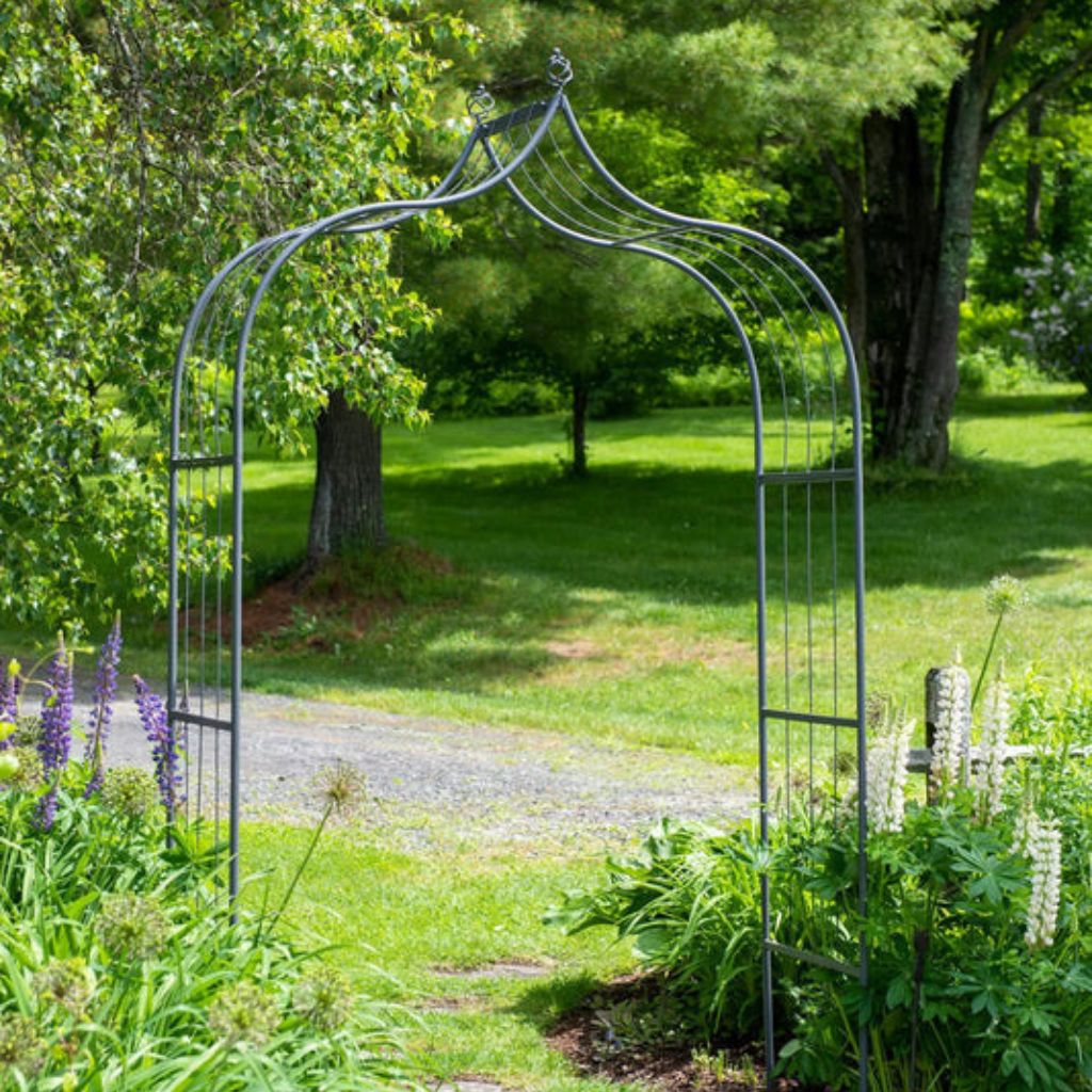 Greenhaus Gardening Metal Garden Arbor, Weather-Resistant Arch