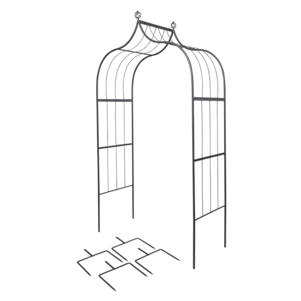 Greenhaus Gardening Metal Garden Arbor, Weather-Resistant Arch