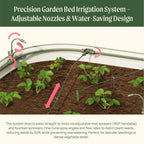 Greenhaus Gardening Drip Irrigation Kit for Raised Garden Beds with Adjustable Spray Modes